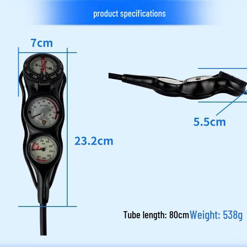 HOTDIVE Scuba Diving Triple Console Gauge