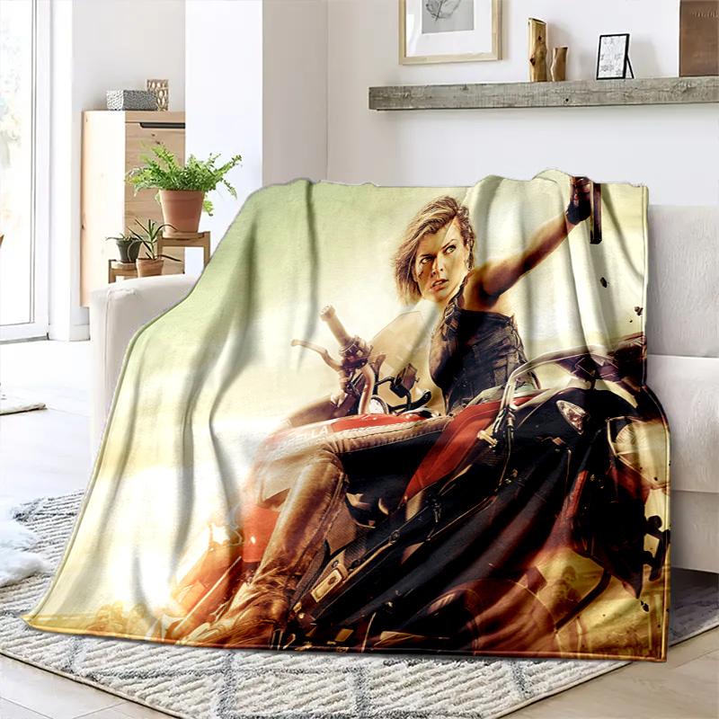 The sci-fi game Resident Evil features the Umbrella Corporation blanket a soft home furnishing nap decoration a warm Sherpa blanket for all seasons U3