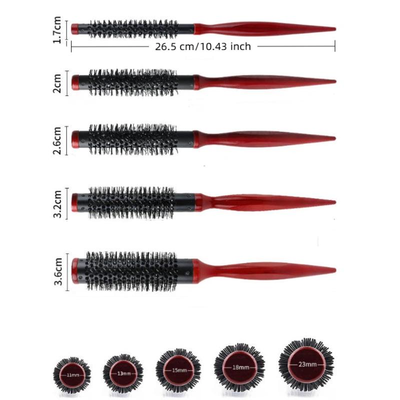 Tubo in Alluminio Forma Cilindrica a Rullo con Setole e Radici dei Capelli Soffici e Frangia Fibbia Interna Strumento di Bellezza per Styling Capelli Ricci