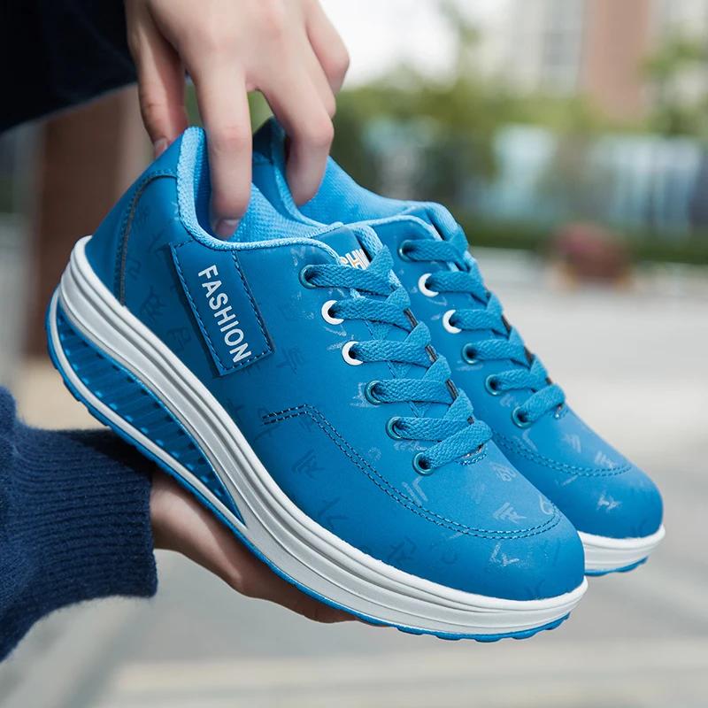 MAEDEF Women Shoes Platform Casual Shoes Women Walking Sneakers Wedge Heel Thick Sole Sneakers Lace-up Shoes Woman Sports Shoes