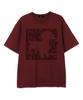 Ujeu Dog Be Dug Oversized Short-Sleeve T-Shirt (Ds006) Wine