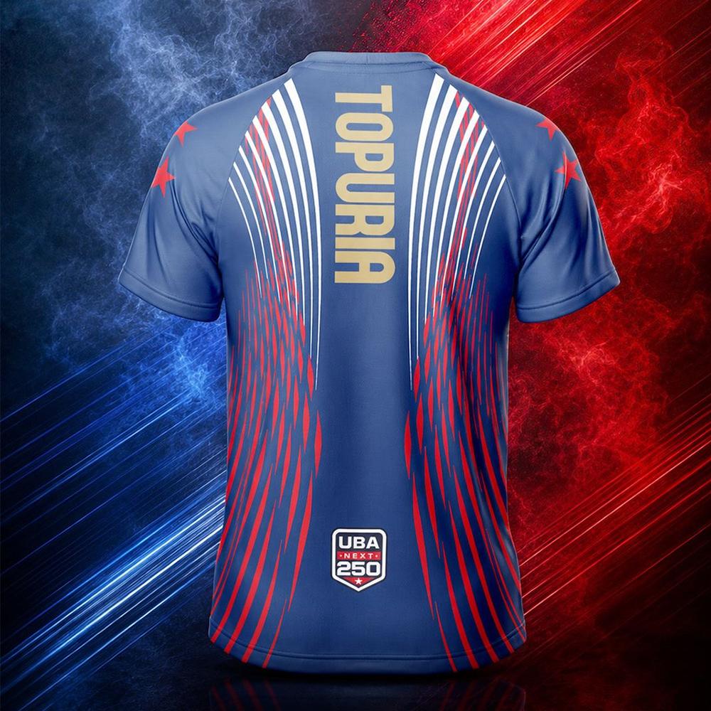 2026 Ilia Topuria MMA Freedom 250 Authentic Fight Night Walkout Jersey Kids Adult Oversized Breathable Quick Drying Sports Tee