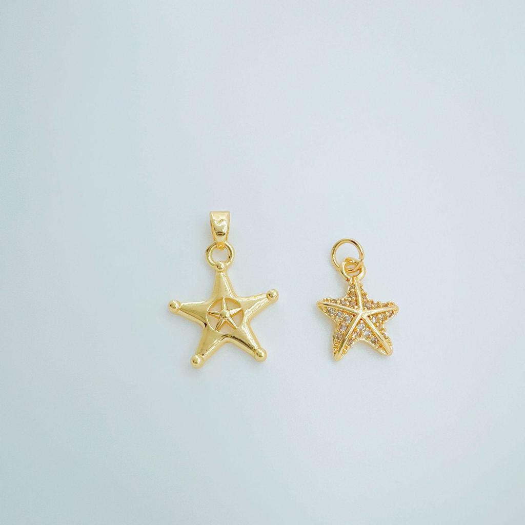 18k Gold Plated Ocean Series DIY Pendant Necklace Accessories for Women