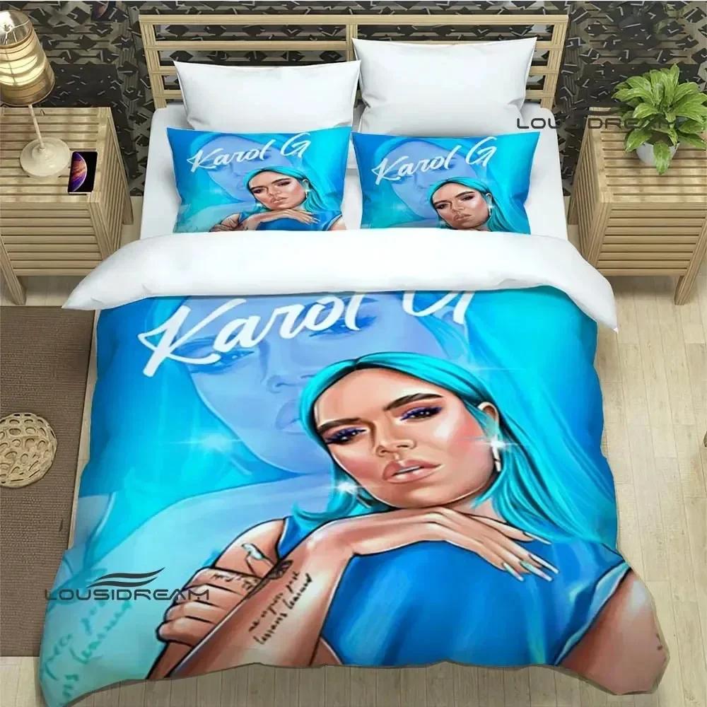 3D Print Karol G Fashion 3D Duvet Cover Bedding Set Comforter Linen Pillowcases Home Decor Single Double Twin King Queen
