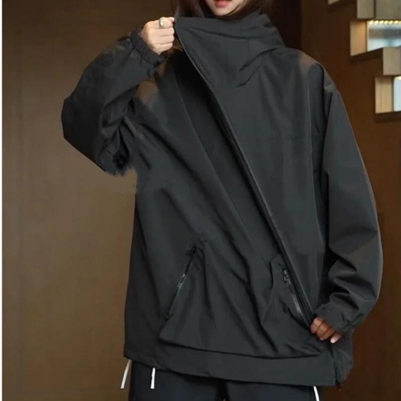 Haine Jachetă de exterior cu glugă rezistentă la vânt și impermeabilă pentru femei, jachetă de toamnă și primăvară, jachetă de lucru verde, jachetă pentru bărbați