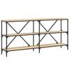 VidaXL Table console chêne sonoma 160x30x75cm bois d'ingénierie et fer 832849