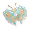 Chinese Style Ethnic Hollowed Out Oil Drop Pearl Butterfly Auspicious Cloud Pendant Brooch Cheongsam Accessories Female Pins Long-Lasting Color Brooch