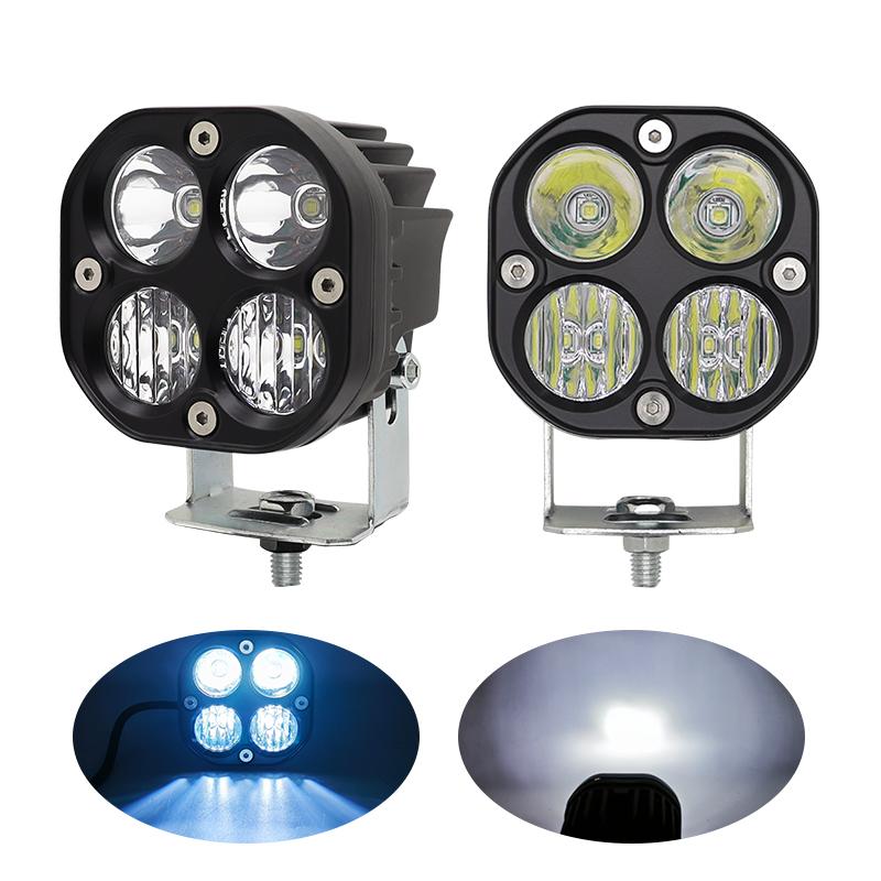 

3-дюймовый 40 Вт светодиодный рабочий свет квадратный прожектор заливающий луч мотоциклетные фары для вождения для 4x4 внедорожников тракторов грузовиков автомобилей противотуманная фара White 2 pcs