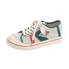 Retro popular canvas shoes women's 2025 summer new lightweight soft-soled versatile breathable color matching lace-up sports shoes