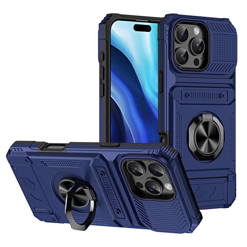 Bracket Card Slot iPhone 17 Pro Max Case, Compatible with Apple 17/16, Drop-Proof Design, Ideal for Cross-Border and Foreign Trade.