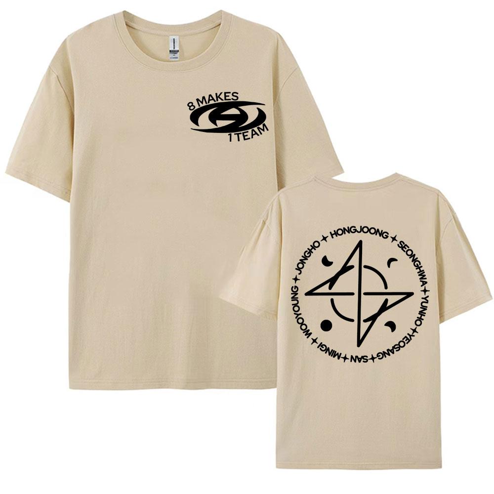8 Makes 1 Team Kpop ATEEZ T Shirt Men Womens Korean Fashion Aesthetic T Shirts Streetwear Casual 100 Cotton Oversized Tshirts