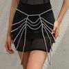 Sexy Butterfly Decorative Body Chain Waist Chain, Versatile Show Imitation Pearl Clothing Decorative Chain Bodychain