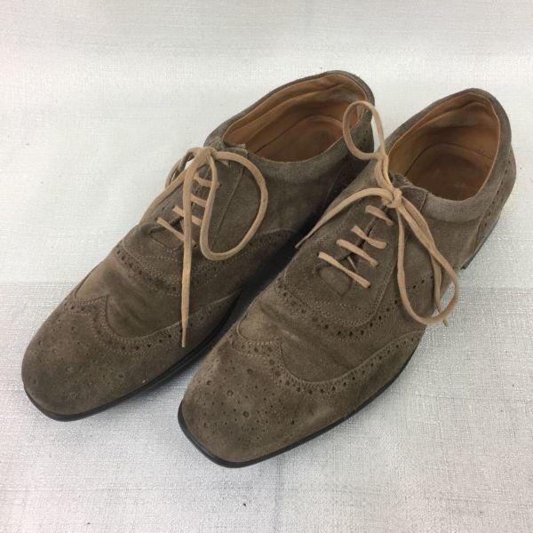 J.M.WESTON Size 7 25.5 Suede Shoes Wingtip Leather Vintage Men’s(USED)