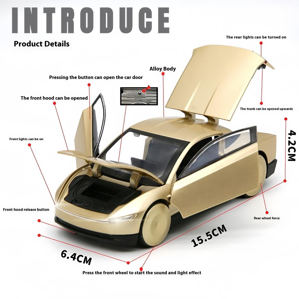 1:32 Cool futuristic alloy model car, cool sound and light, exquisite desktop ornaments, Christmas/birthday gifts