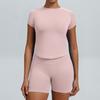 Seamless Yoga Set With Quick Dry Fabric For Female Fitness And Outdoor Running