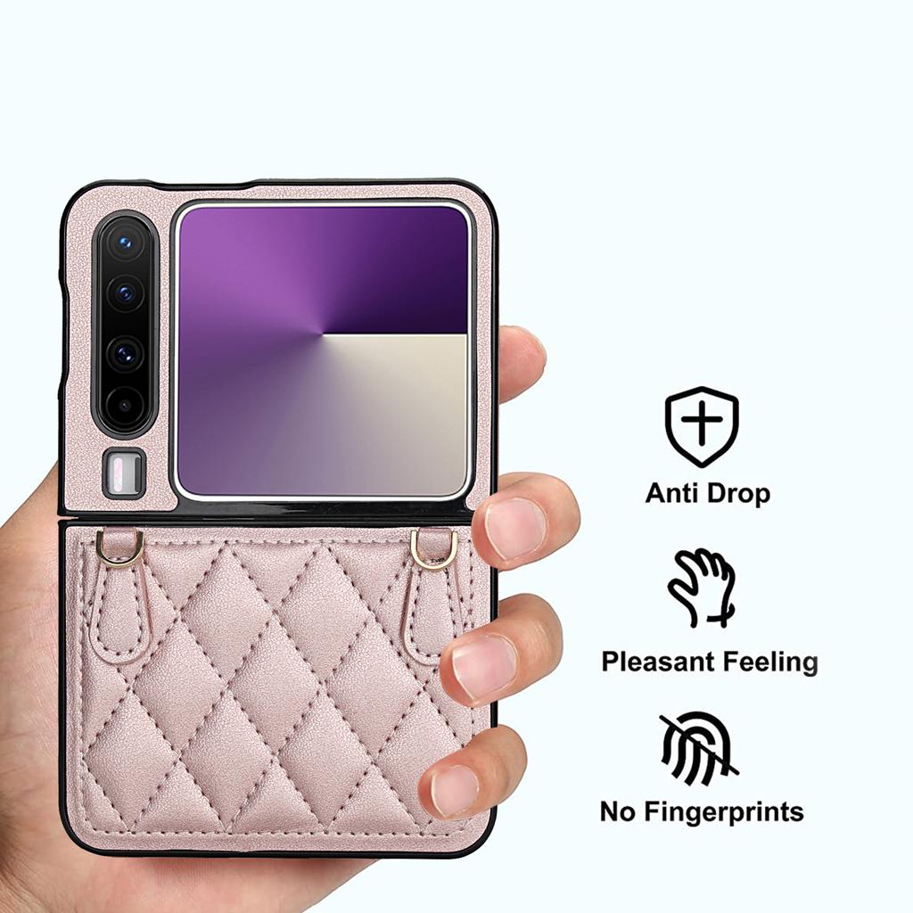 New Fashion Classic Folding Phone Case With Strap Shockproof Protective Cover for Samsung Huawei Oppo