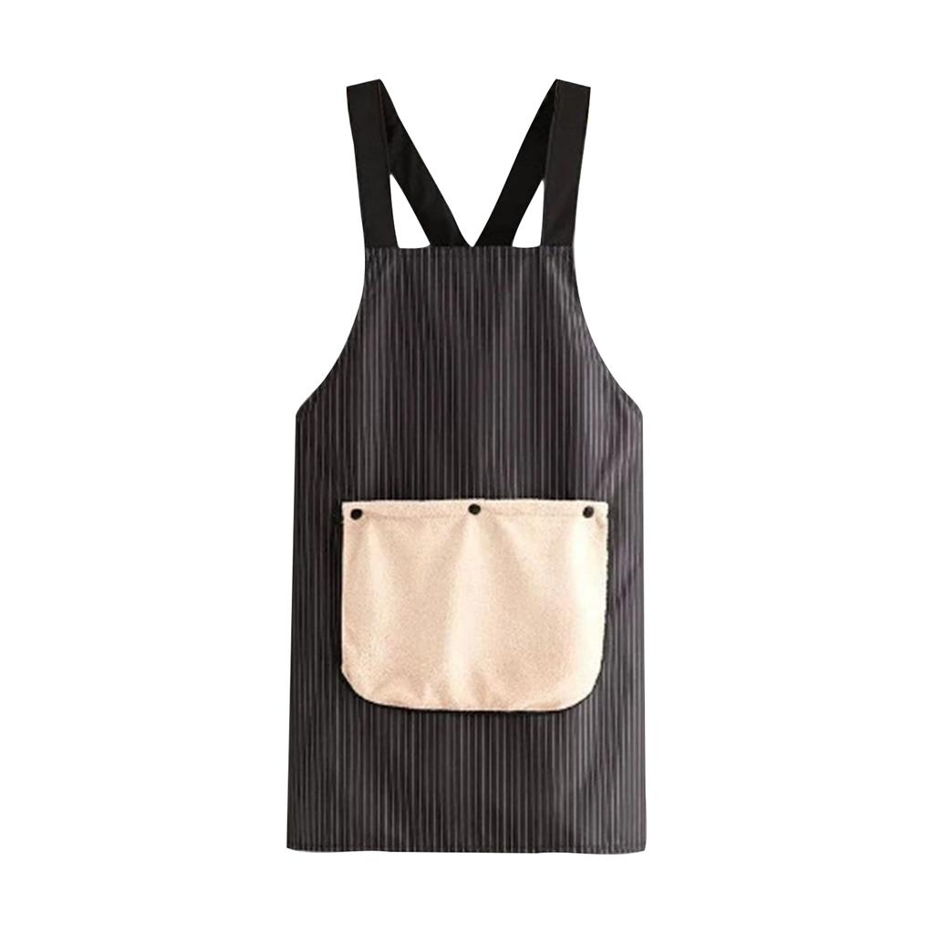 Unisex Cross-strap Apron With Pockets, Includes Towel; Women's Cross-strap Apron.