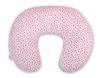 Bean-shaped Nursing Pillow + Removable Cover - White and Burgundy Stars
