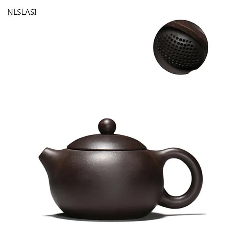 Yixing Tea Pot Purple Clay Xishi Teapot Beauty Kettle Raw Ore Handmade Tea Set Authentic Tie Guanyin Puer 188 Ball Hole Filter