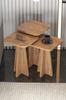 Wooden Square 3 Pcs Mushroom Nesting Coffee Table Set Decorative Coffee Tables Home Living Room Furniture Accessories Set