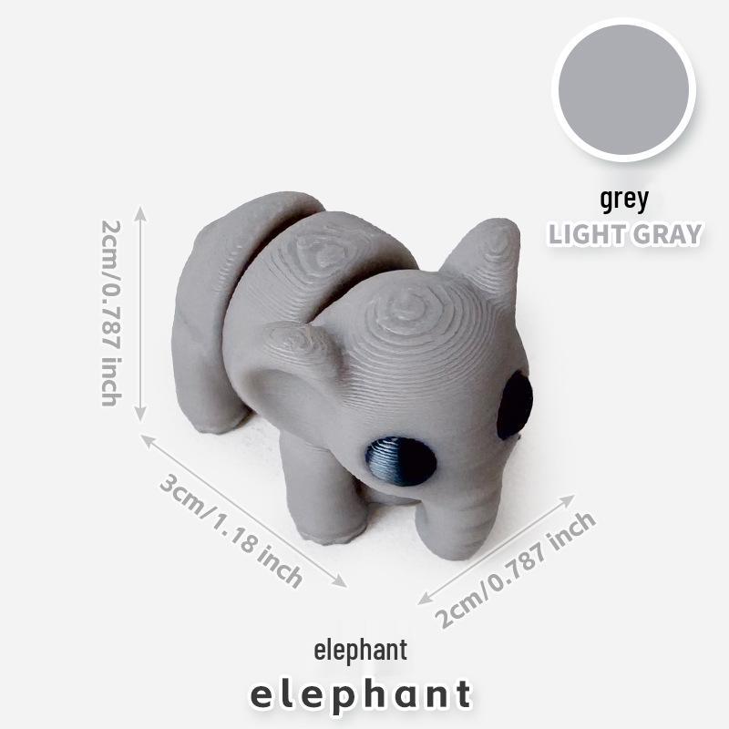 Colorful 3D Printed Small Animal Toys - Simulation Animal Models for Micro-Landscape Decoration