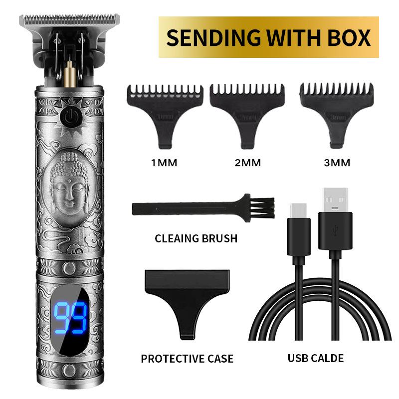 2024 USB T9 Hair Clipper Barber Professional Electric Hair Trimmer Shaver Trimmer Beard 0mm Men Hair Cutting Machine for Men