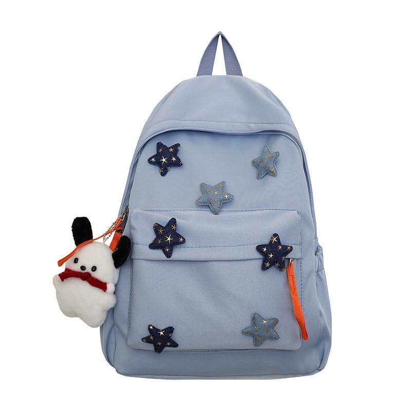 Cute Japanese Style Large Nylon Star Backpack For Girls College Students