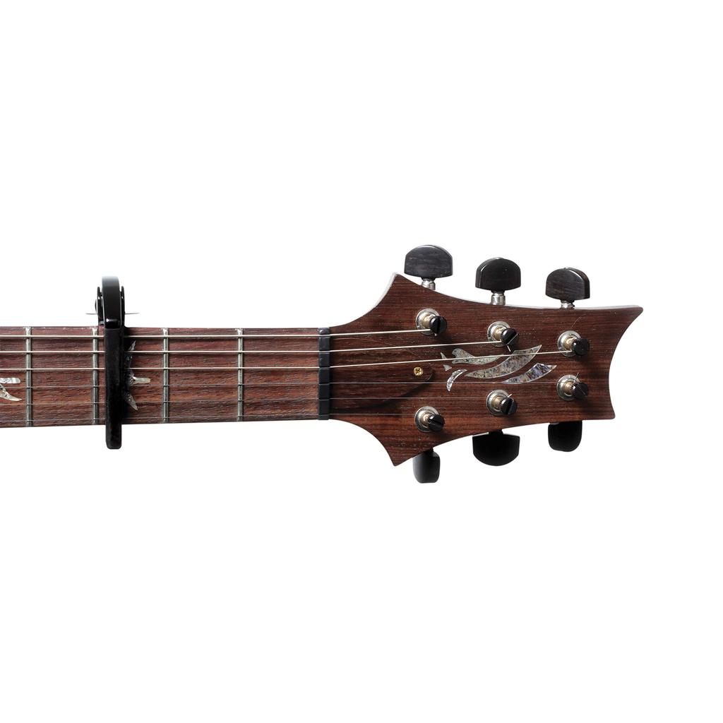 D'Addario NS Tri-Action Capo, Black, One-Touch Type, for Electric and Acoustic Guitars, PW-CP-09