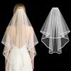 European Double Layer Tulle Bridal Veils with Hair Comb for Weddings & Bachelorette Parties