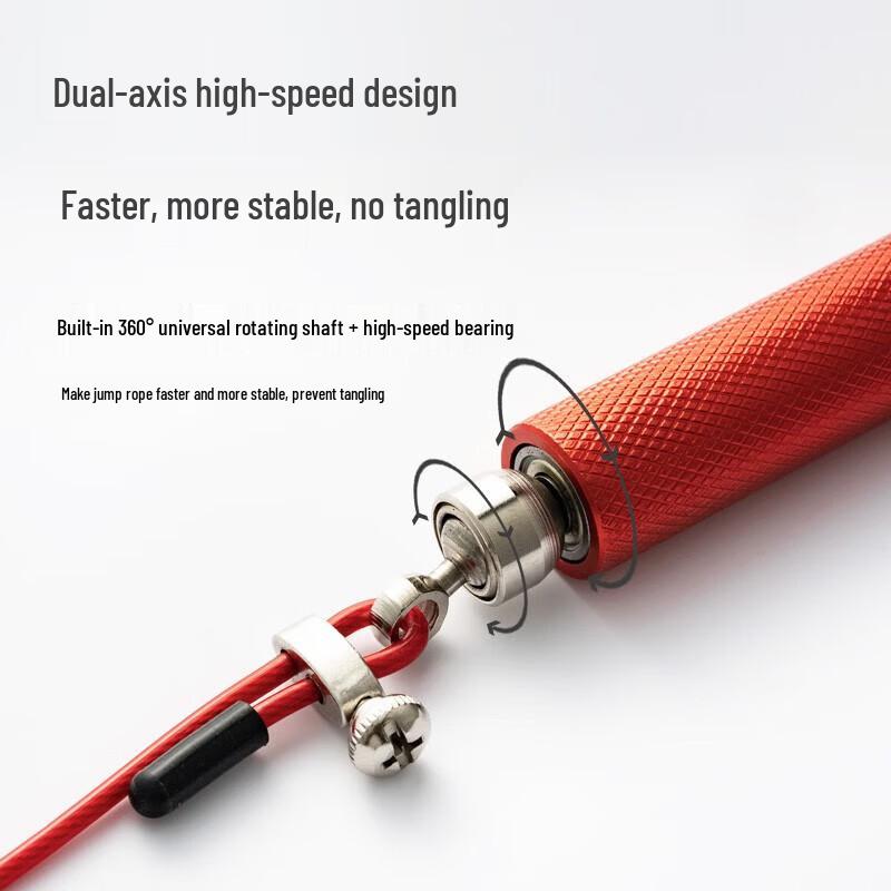 FEEBO Anti-Tangle Stahlseil Speed Seilspringen