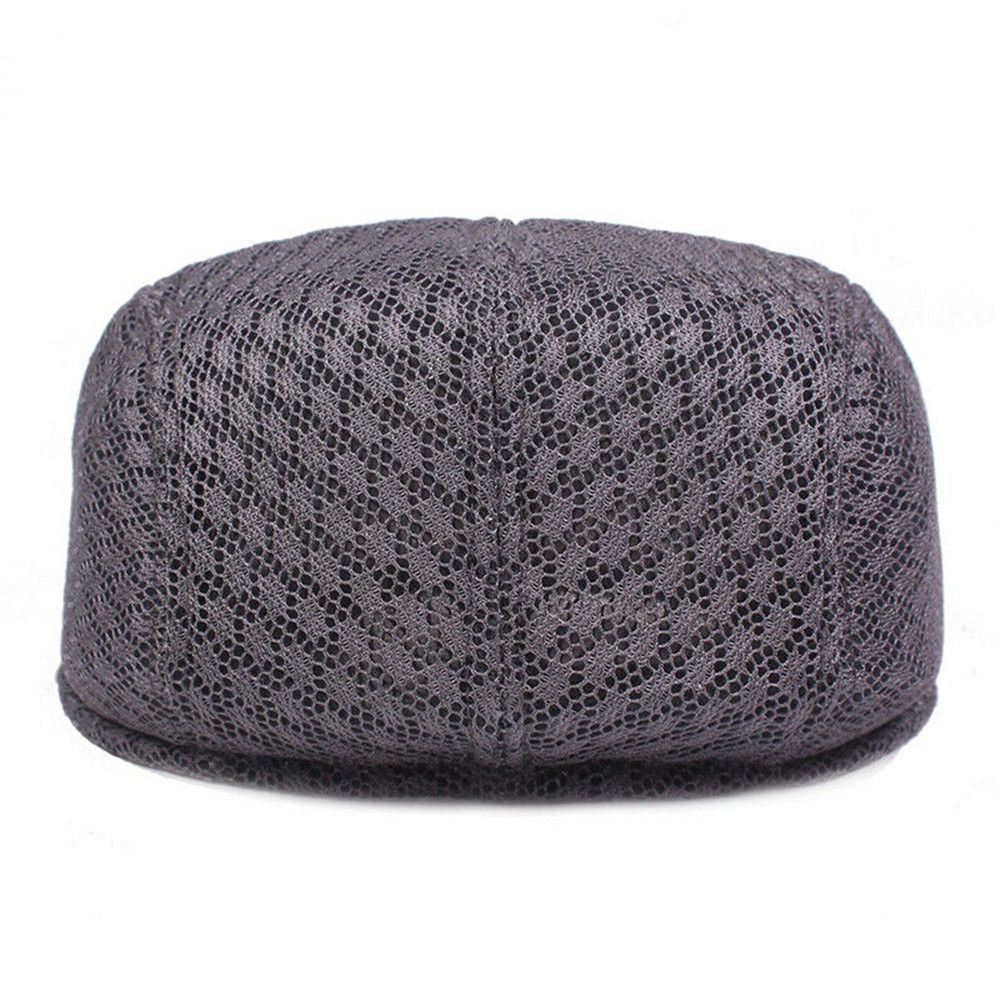 Fashion Mesh Newsboy Style Breathable Sun Hat Peaked Cap Beret Hat