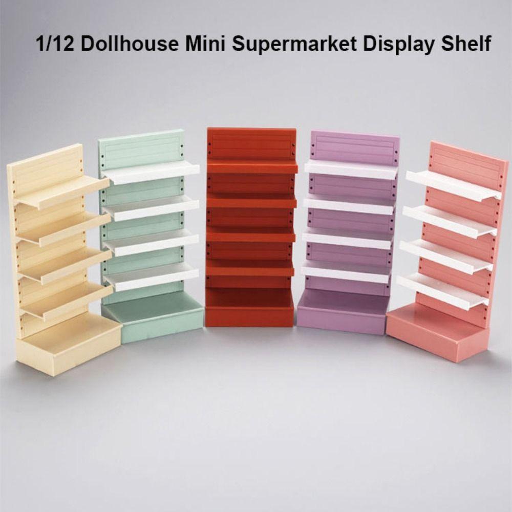8*5*16.8cm Supermarket Display Shelf Mini Miniature Furniture Accessories 1/12 Dollhouse Cabinet