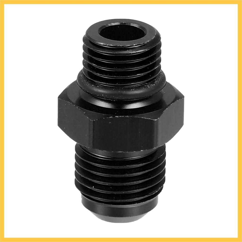2pcs Black 6AN Male to M12 x 1.25mm Thread Tube Hardline Fuel Line Adapter Oil Gas Pipe Fitting Auto Replacement Parts