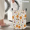 Collapsible Laundry Basket Large Round Waterproof Fabric Hamper Dirty Clothes Storage Bin Toy Organizer with Handles