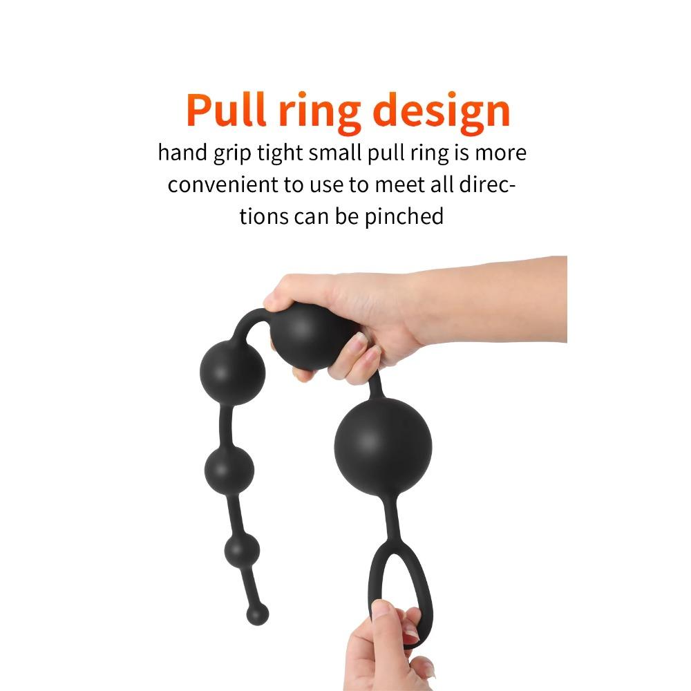 56cm Anal Beads Orgasm Vagina Plug Play Pull Ring Ball Anal Stimulator Butt Beads Plug Sex Toys For Adult Men Women Gay Anus Toy