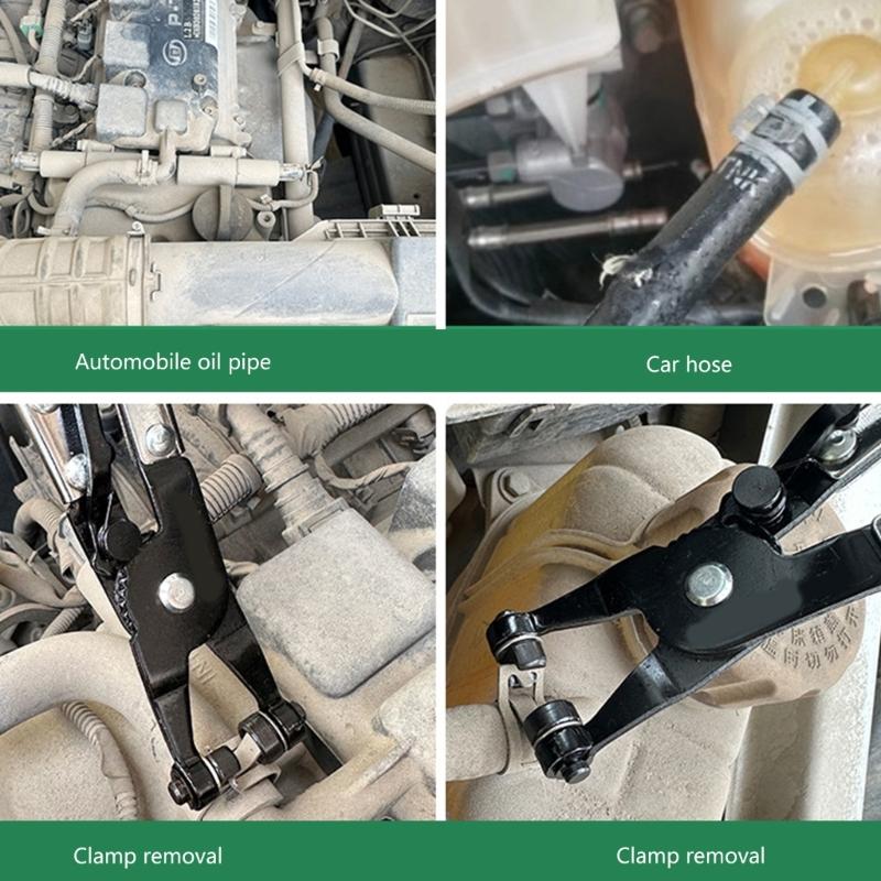 Hose Clamp Plier Auto Hose Locking Tool Swivels Flat Band for Removal Installation of Rings Type Hose Clamps Repair Tool