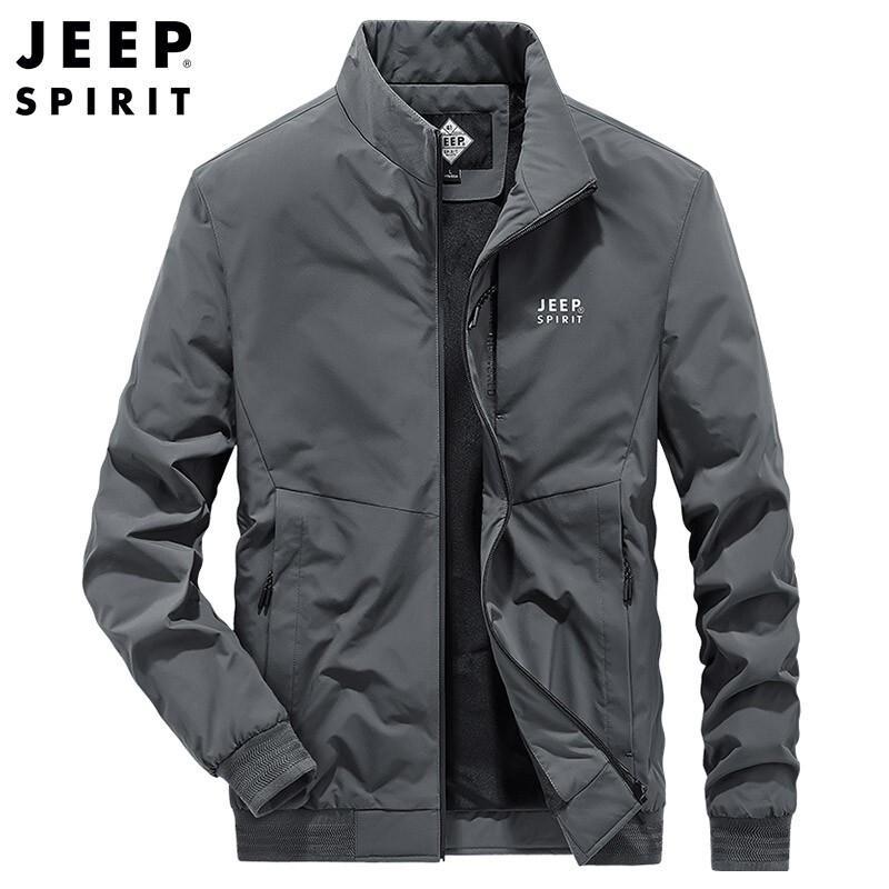 JEEP SPIRIT Men's Casual Stand Collar Jacket