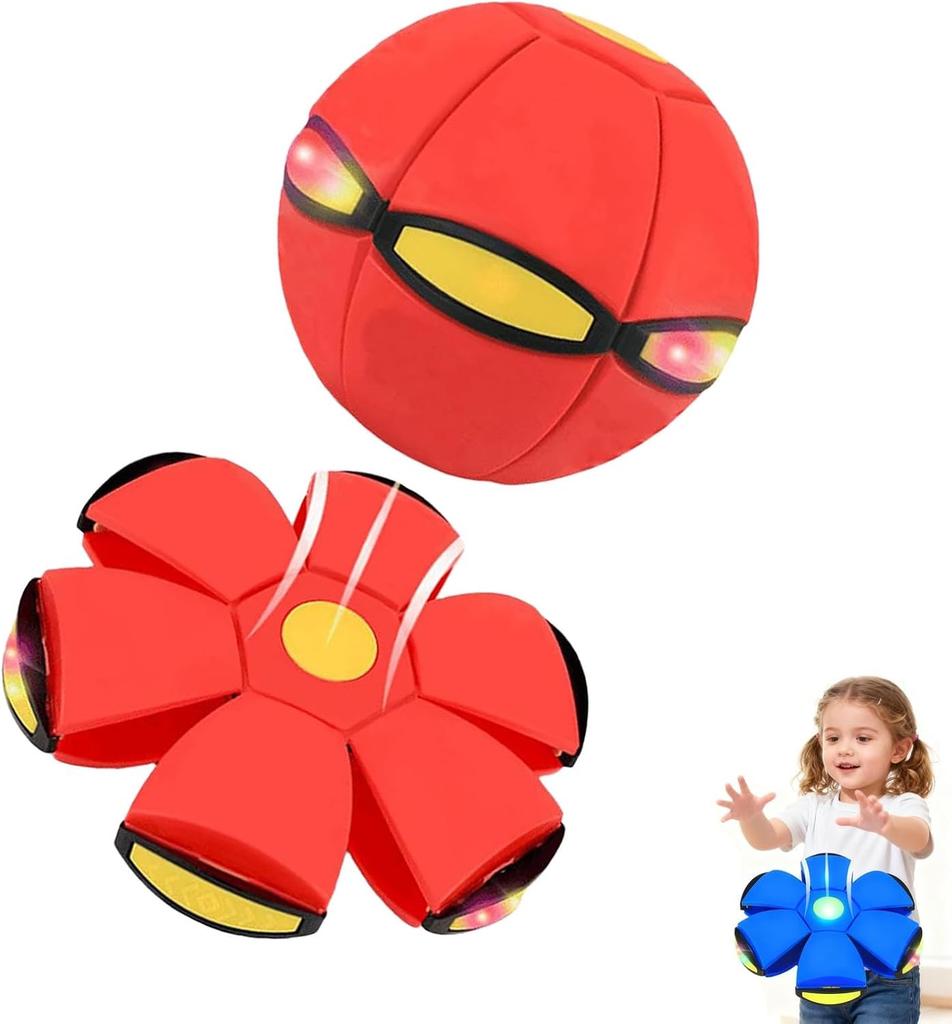 Children's Bouncing Ball, Magic Meta Ball, Magic Flying Saucer,Parent-Child Interaction, Transformation Flying Toy Outdoor Games
