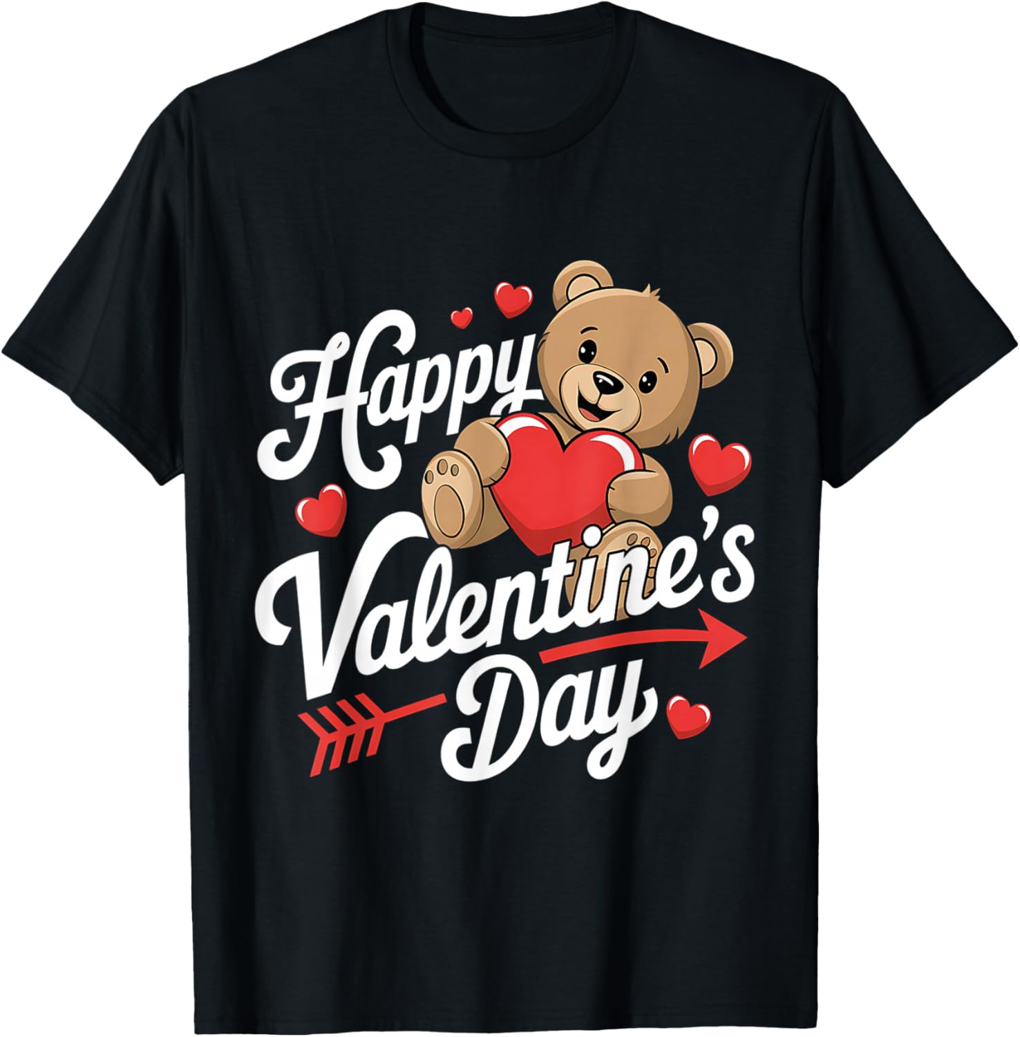 

2026 New Happy Valentines Day Shirts Valentine T-Shirt Men s and Women s Pure Cotton T-Shirt Fashion Casual Couple s Clothing... S разноцветный