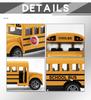 1:70 Alloy High Quality School Bus Car Model Classic Pull Back Car Miniature Vehicle Replica For Collection Gift