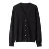 Autumn New 0 Wool Cardigan Women's Blouse Collar with Casual Long-sleeved Knitted Sweater Jacket Thin Top