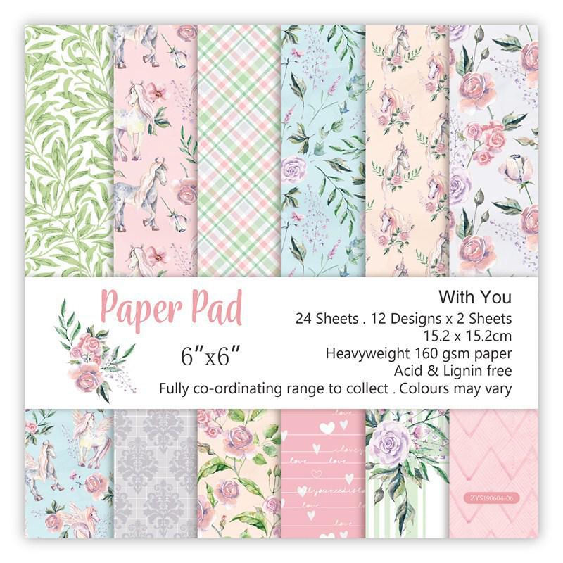 6-inch DIY Photo Album Background Paper - Single-sided, 12 Unique Designs (1 Sheet/Set)