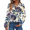 Women's Printed Long Sleeve Shirts Elegant Casual Tops Trendy Shirts Tops