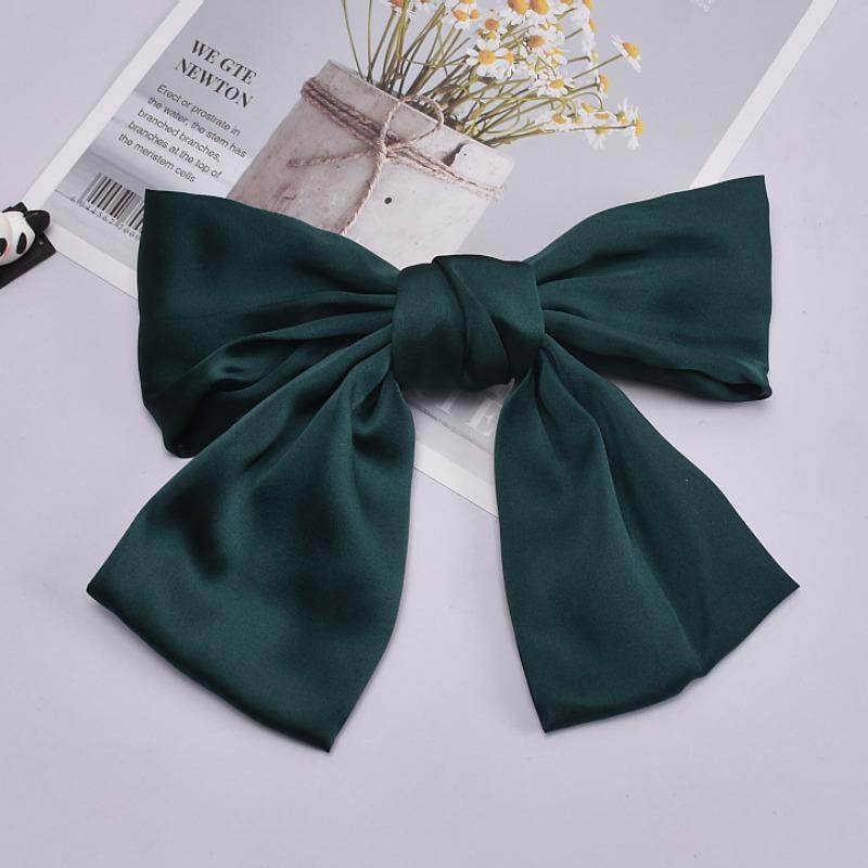 Red Bow Hair Clip Ribbon – European & American JK Style Duckbill & Spring Back Clip