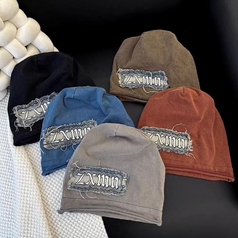 Spring Summer Hats For Women Beanie Vintage Embroidery Punk Baggy Cap Fashion Accessories Headwrap