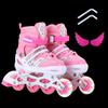 Adjustable Childrens Roller Shoes With Mesh Fabric Pvc Wheels For Play Outdoor
