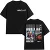 Rapper Anuel AA Real Hasta La Muerte Tour 2026 Summer New Album TShirt Hip Hop Gothic TShirt Short Sleeve TShirt