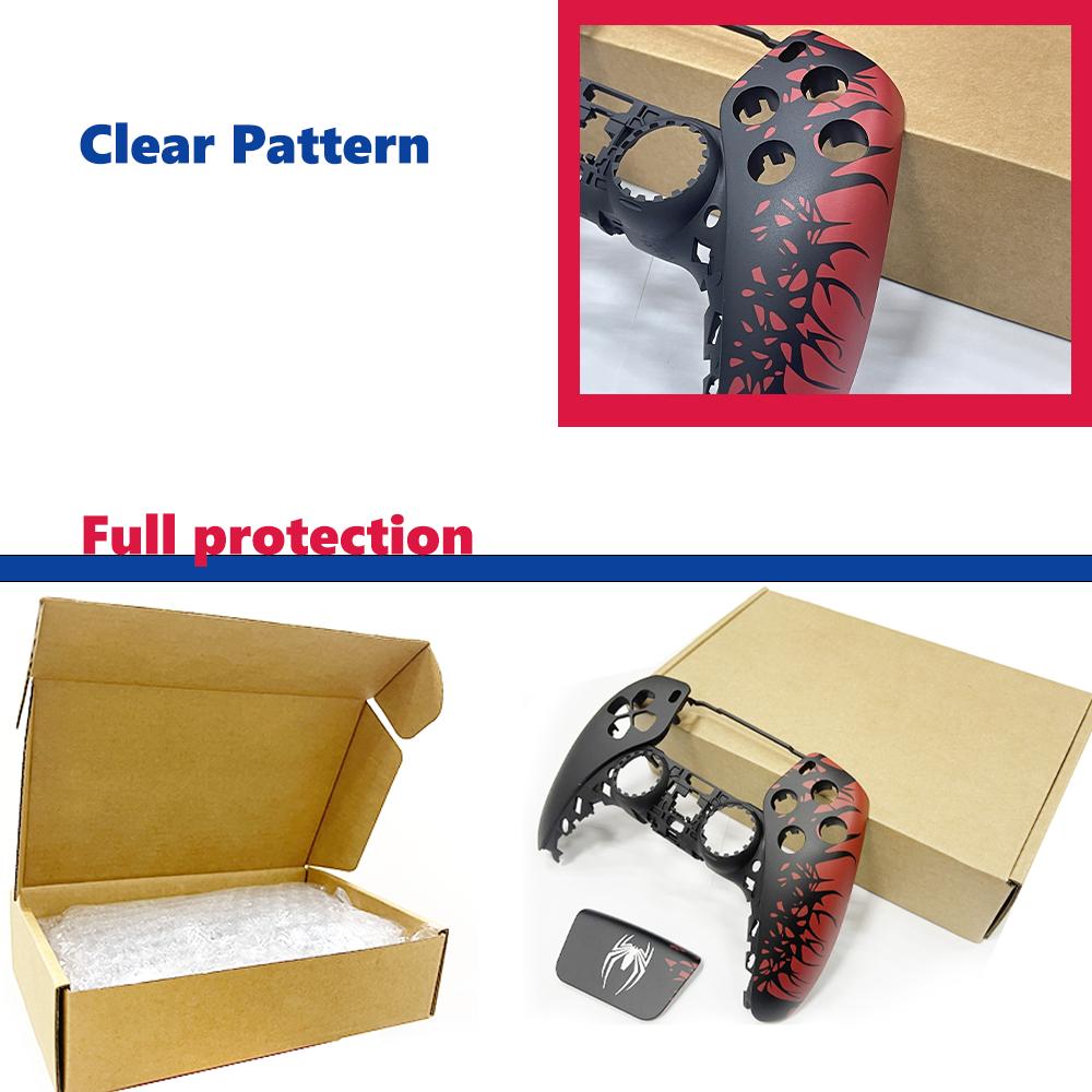 Păianjen limitat pentru carcasa controlerului PS5 Touchpad Gamepad capac de înlocuire plăci din față spate cu mâner pentru BDM-020
