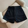 Džínové šortky pro ženy Retro jednobarevné Ležérní kalhoty s vysokým pasem Letní móda Jean šortky Modré sexy kalhoty