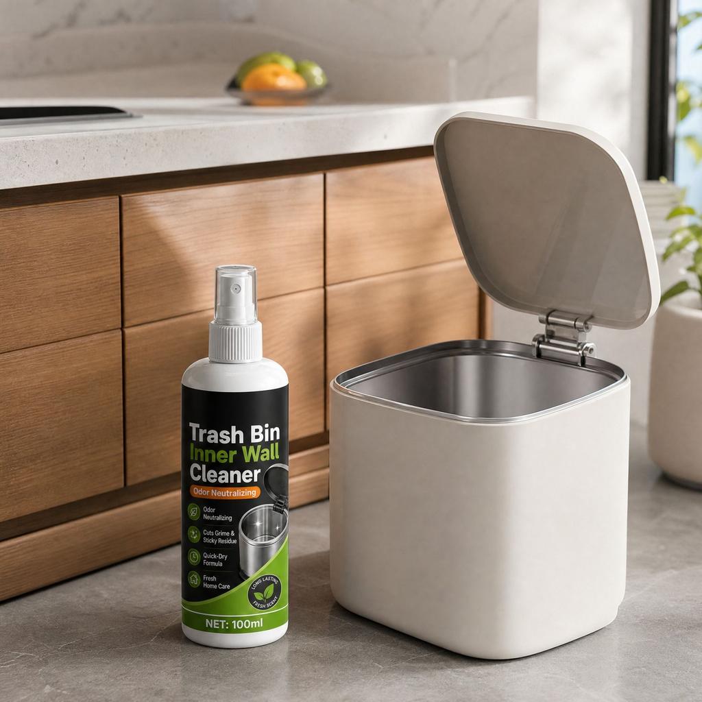 Trash Can Inner Surface Cleaner Agent, Deep Cleaning Solution for Waste Container Interior Care